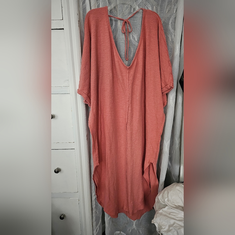 Free People Intimately Cotton Lounge Dress Soft Pink size L